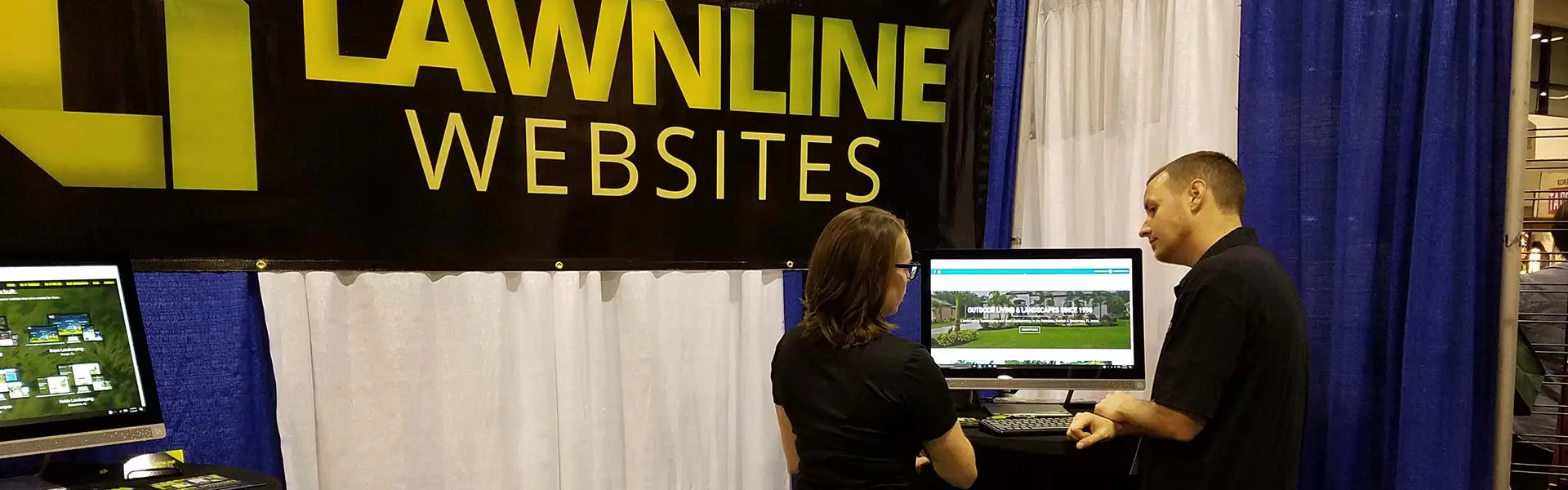Lawnline Marketing booth at FNGLA Landscape Show in Orlando